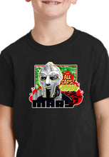 Load image into Gallery viewer, Art Society x MARS x MF DOOM ALL CAPS YOUTH TEE BLACK