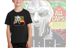 Load image into Gallery viewer, Art Society x MARS x MF DOOM ALL CAPS YOUTH TEE BLACK