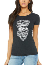 Load image into Gallery viewer, Art Society LOYALTY MAKES YOU FAMILY WOMENS TEE BLACK