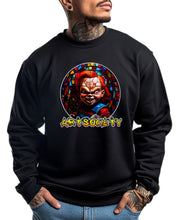Load image into Gallery viewer, Art Society STAINED GLASS CHUCKY CREW SWEATSHIRT BLACK