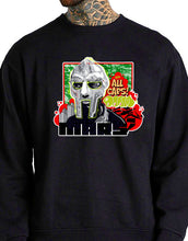 Load image into Gallery viewer, Art Society x MARS x MF DOOM ALL CAPS CREW SWEATSHIRT BLACK