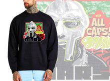 Load image into Gallery viewer, Art Society x MARS x MF DOOM ALL CAPS CREW SWEATSHIRT BLACK
