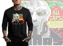 Load image into Gallery viewer, Art Society x MARS x MF DOOM ALL CAPS LS TEE SHIRT BLACK