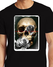 Load image into Gallery viewer, Art Society SIERRA SKULL ROSE TEE SHIRT BLACK