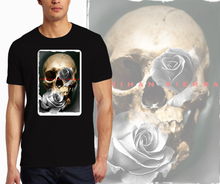 Load image into Gallery viewer, Art Society SIERRA SKULL ROSE TEE SHIRT BLACK