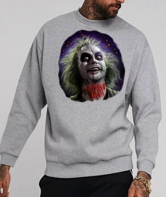 Art Society x Retro Kings BEETLEJUICE CREW SWEATER GREY – artsocietyclothing