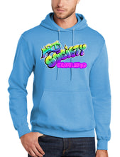 Load image into Gallery viewer, Art Society CALDERON GRAFFITI HOODIE AQUATIC BLUE