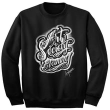 Load image into Gallery viewer, Art Society MR. RUCA SCRIPT CREW SWEATER BLACK