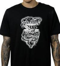 Load image into Gallery viewer, Art Society LOYALTY MAKES YOU FAMILY TEE SHIRT BLACK