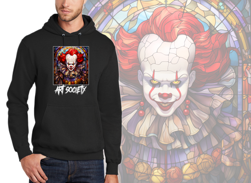 Art Society STAINED GLASS PENNYWISE HOODIE BLACK