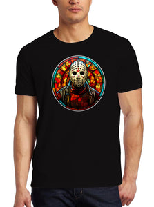Art Society STAINED GLASS VOORHEES TEE SHIRT BLACK