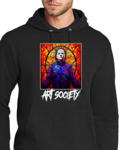 Art Society STAINED GLASS MICHAEL MYERS HOODIE BLACK