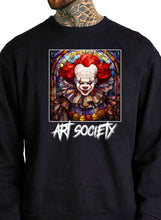 Load image into Gallery viewer, Art Society STAINED GLASS PENNYWISE CREW SWEATSHIRT BLACK