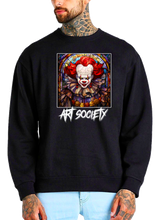Load image into Gallery viewer, Art Society STAINED GLASS PENNYWISE CREW SWEATSHIRT BLACK