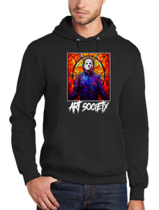 Art Society STAINED GLASS MICHAEL MYERS HOODIE BLACK