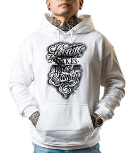 Art Society LOYALTY MAKES YOU FAMILY HOODIE WHITE