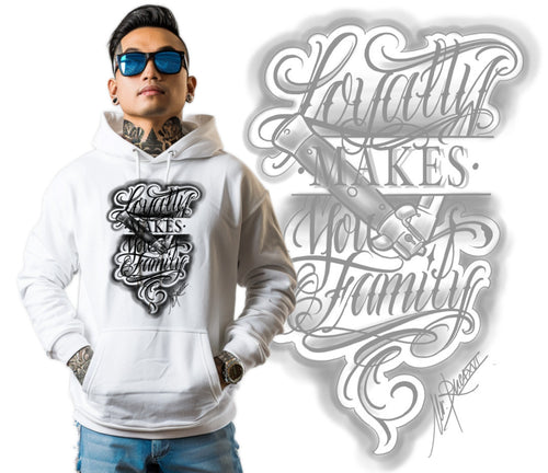 Art Society LOYALTY MAKES YOU FAMILY HOODIE WHITE