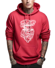 Load image into Gallery viewer, Art Society LOYALTY MAKES YOU FAMILY HOODIE RED