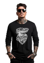 Load image into Gallery viewer, Art Society LOYALTY MAKES YOU FAMILY LS TEE SHIRT BLACK