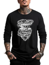 Load image into Gallery viewer, Art Society LOYALTY MAKES YOU FAMILY LS TEE SHIRT BLACK