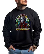 Load image into Gallery viewer, Art Society STAINED GLASS BEETLEJUICE CREW SWEATSHIRT BLACK