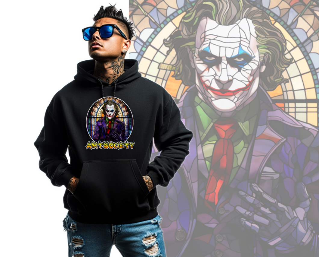 Art Society STAINED GLASS JOKER HOODIE BLACK