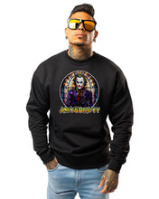 Load image into Gallery viewer, Art Society STAINED GLASS JOKER CREW SWEATSHIRT BLACK