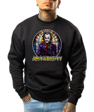 Load image into Gallery viewer, Art Society STAINED GLASS JOKER CREW SWEATSHIRT BLACK