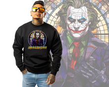 Load image into Gallery viewer, Art Society STAINED GLASS JOKER CREW SWEATSHIRT BLACK