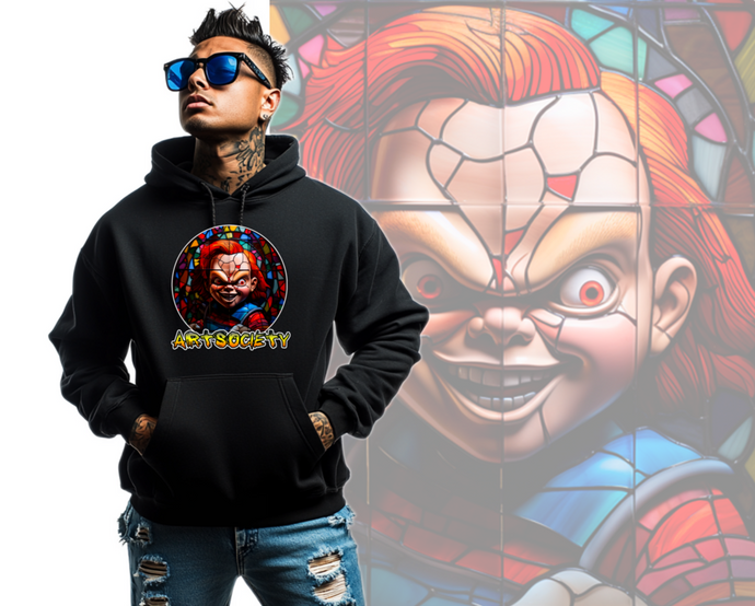 Art Society STAINED GLASS CHUCKY HOODIE BLACK