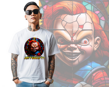 Load image into Gallery viewer, Art Society STAINED GLASS CHUCKY TEE SHIRT WHITE