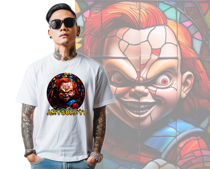 Art Society STAINED GLASS CHUCKY TEE SHIRT WHITE