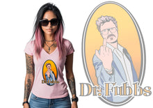 Load image into Gallery viewer, Art Society DR. FUBBS SIGNATURE WOMENS VNECK TEE SHIRT PINK