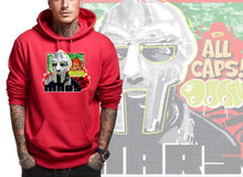 Load image into Gallery viewer, Art Society x MARS x MF DOOM ALL CAPS HOODIE RED