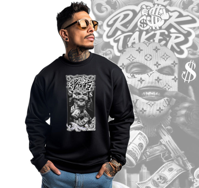 Art Society RISK TAKER CREW SWEATER BLACK