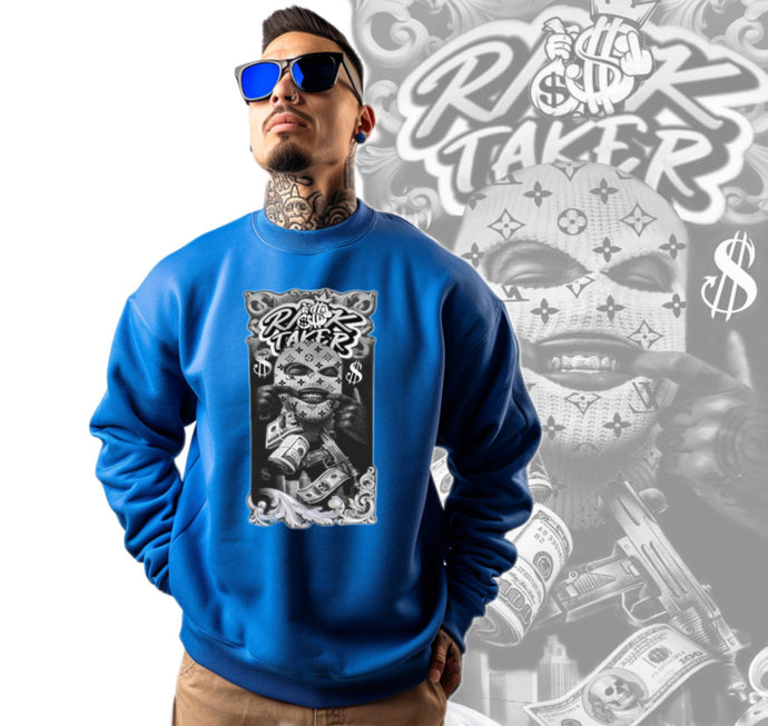 Art Society RISK TAKER CREW SWEATER ROYAL BLUE