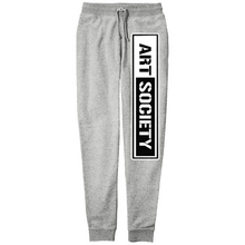 Load image into Gallery viewer, Art Society STENCIL BAR JOGGERS LIGHT GREY