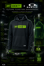 Load image into Gallery viewer, Art Society x Oakley NEON GREEN STENCIL BAR HOODIE BLACK