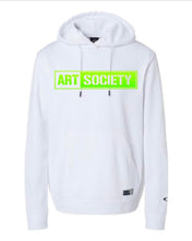 Load image into Gallery viewer, Art Society x Oakley NEON GREEN STENCIL BAR HOODIE WHITE
