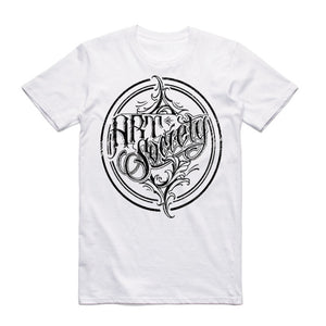 Art Society x Retro Kings DISTRESSED LOGO TEE SHIRT WHITE