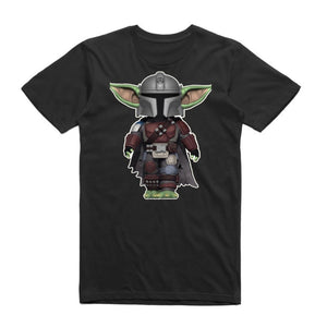 Art Society x Retro Kings BABY YODA MANDO TEE SHIRT BLACK