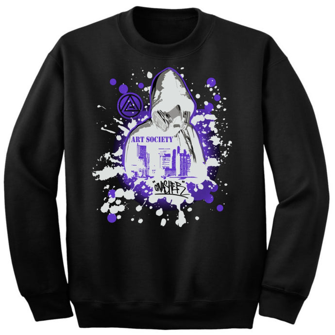 Art Society x Retro Kings x GNASHER CREW SWEATER BLACK