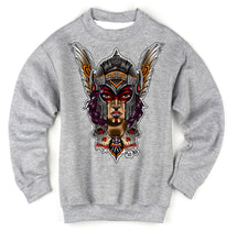 Load image into Gallery viewer, Art Society x Retro Kings VALKYRIE CREW SWEATER GREY