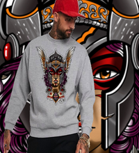 Load image into Gallery viewer, Art Society x Retro Kings VALKYRIE CREW SWEATER GREY