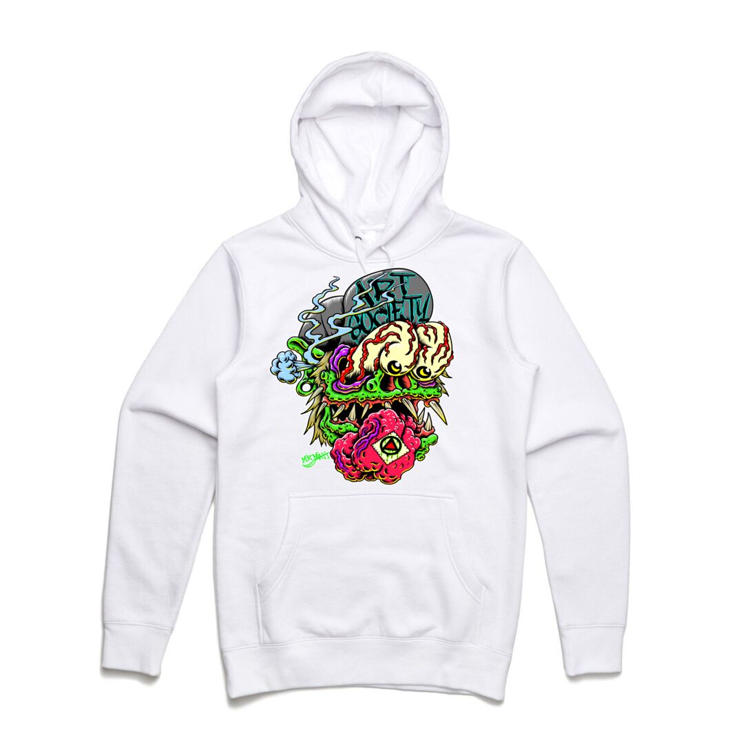 White monster online hoodie