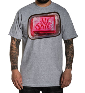 Art Society x Retro Kings FIGHT CLUB MASHUP TEE SHIRT GREY