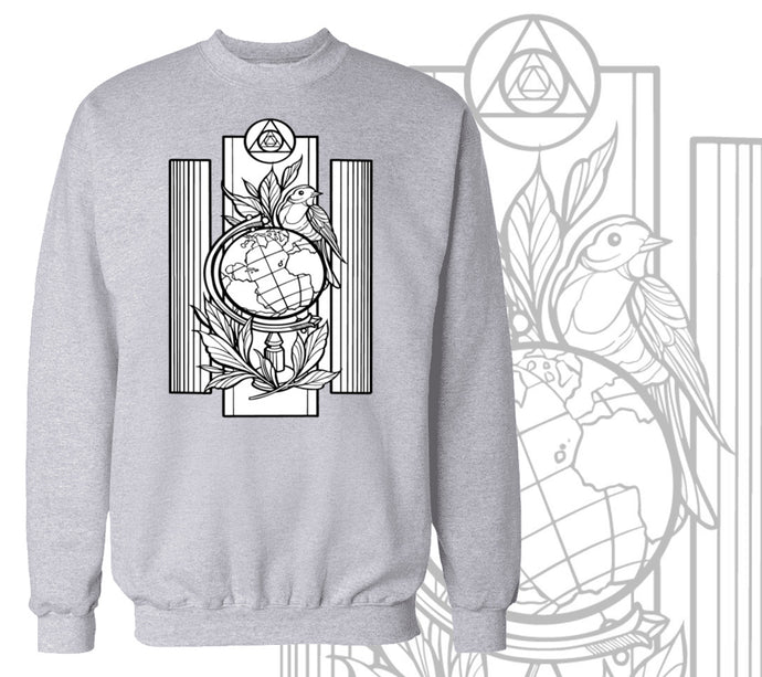 Art Society x Retro Kings ART NATIONS CREW SWEATER GREY