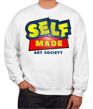 Load image into Gallery viewer, Art Society x Retro Kings SELF MADE 3D CREW SWEATER WHITE