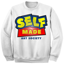 Load image into Gallery viewer, Art Society x Retro Kings SELF MADE 3D CREW SWEATER WHITE