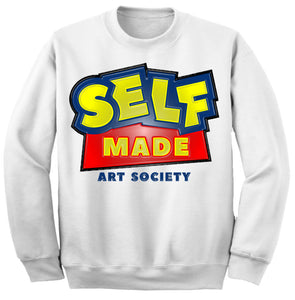 Art Society x Retro Kings SELF MADE 3D CREW SWEATER WHITE